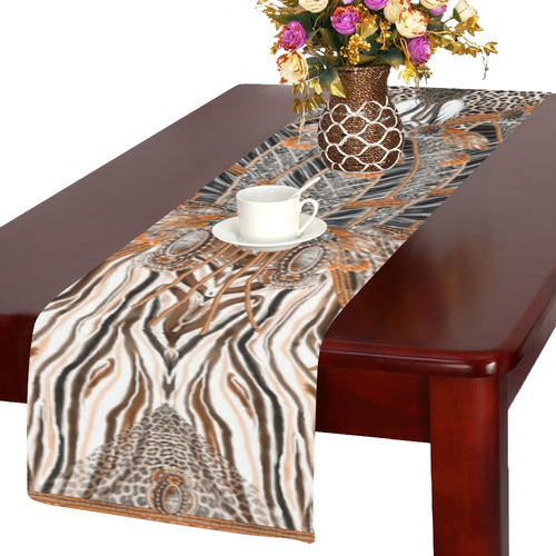 crazy jugle 5 artsd Table Runner 14x72 inch