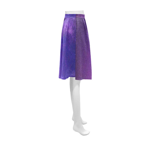 Purple Blue Starry Night Sky Athena Women's Short Skirt (Model D15)