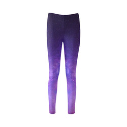 Purple Blue Starry Night Sky Cassandra Women's Leggings (Model L01)
