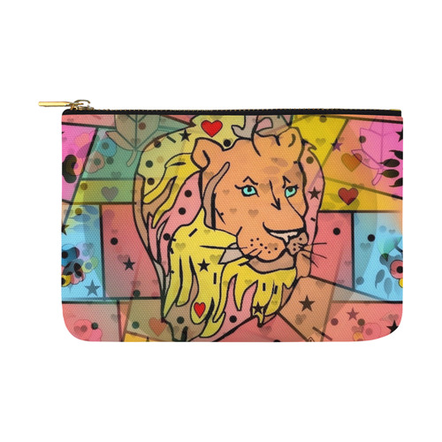 Leo / Löwe Popart by Nico Bieow Carry-All Pouch 12.5''x8.5''