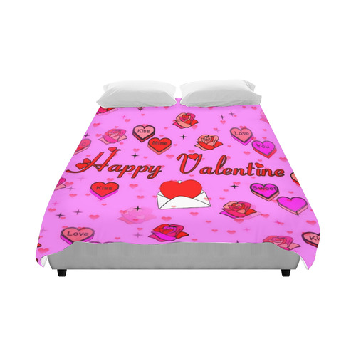 Happy Valentines by Popart Lover Duvet Cover 86"x70" ( All-over-print)