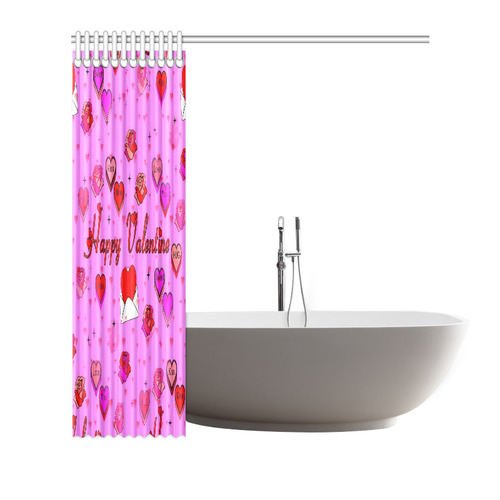 Happy Valentines by Popart Lover Shower Curtain 72"x72"
