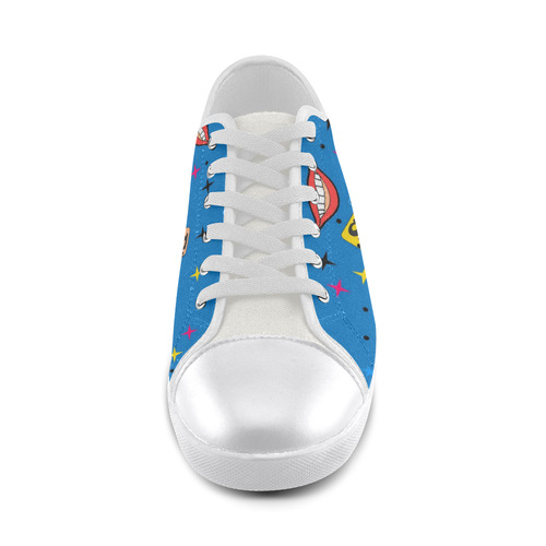 Smile Popart by Popart Lover Canvas Shoes for Women/Large Size (Model 016)