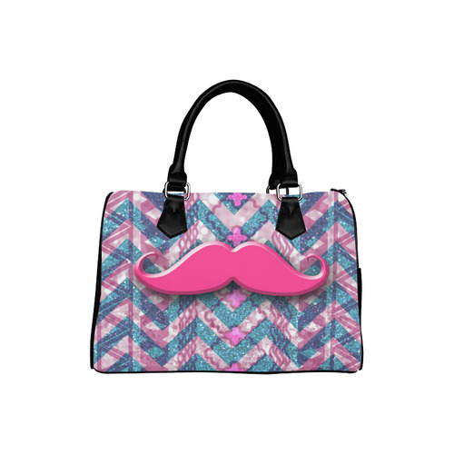 Funny Mustache Boston Handbag (Model 1621)