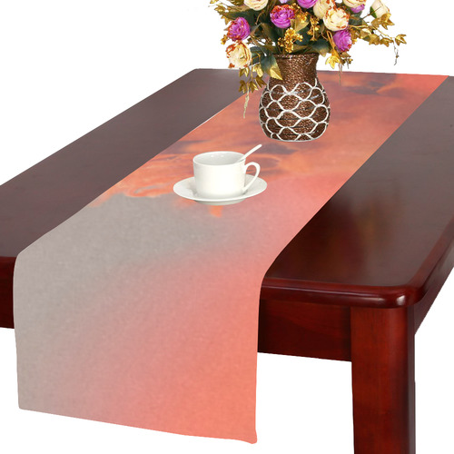 Flower Red Nature Table Runner 16x72 inch