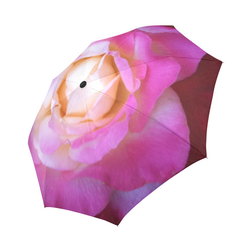 pink rose Auto-Foldable Umbrella (Model U04)