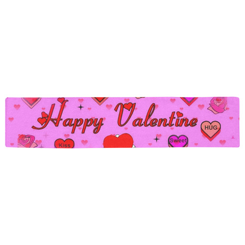 Happy Valentines by Popart Lover Table Runner 16x72 inch
