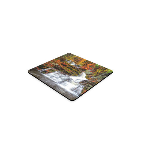 Autumn Waterfall Square Coaster