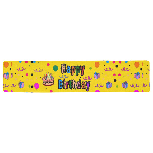 Happy Birthday by Popart Lover Table Runner 16x72 inch