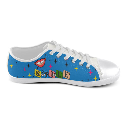 Smile Popart by Popart Lover Canvas Shoes for Women/Large Size (Model 016)