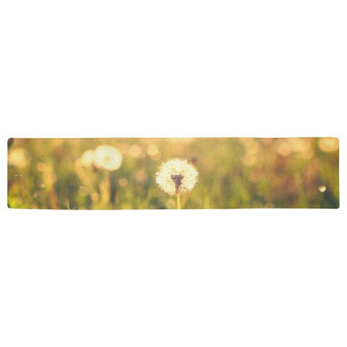 Dandelion on the Meadow at Sunlight Table Runner 16x72 inch