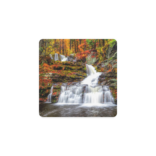 Autumn Waterfall Square Coaster