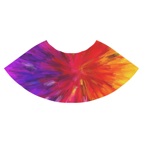 Multicolored Abstract Fractal Athena Women's Short Skirt (Model D15)