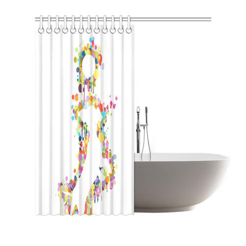 Playing Dog with Ball Shower Curtain 72"x72"