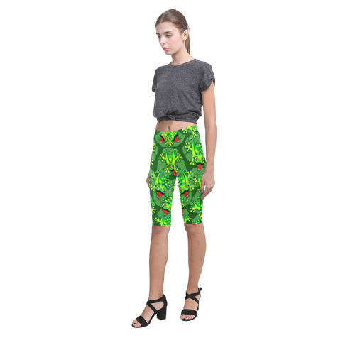 Gecko Lizard Baby Cartoon Hestia Cropped Leggings (Model L03)