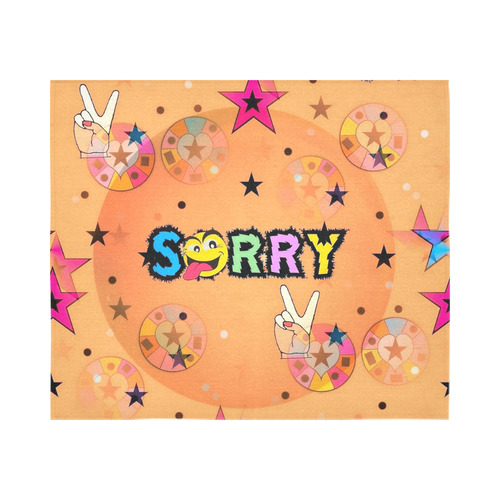 Sorry by Popart Lover Cotton Linen Wall Tapestry 60"x 51"