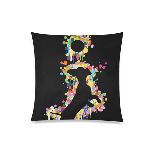 Playing Dog with Ball Custom Zippered Pillow Case 20"x20"(One Side)