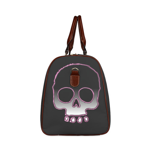 Pink Neon Skulls Waterproof Travel Bag/Large (Model 1639)