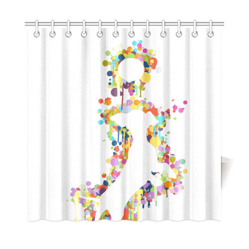 Playing Dog with Ball Shower Curtain 72"x72"