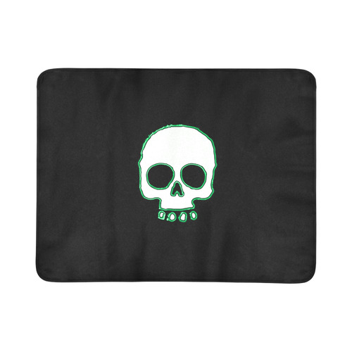 Green Neon Skull Beach Mat 78"x 60"