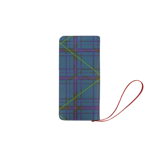 Neon Plaid  80's Design Women's Clutch Wallet (Model 1637)