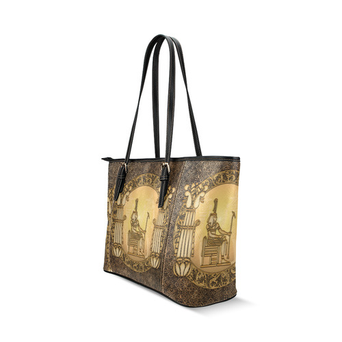 Agyptian sign Leather Tote Bag/Large (Model 1640)