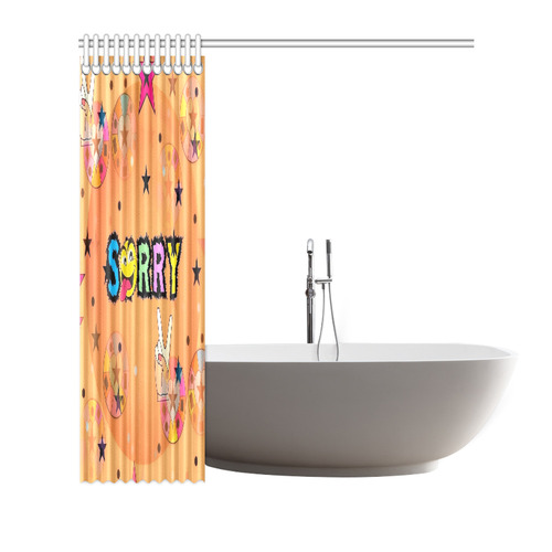 Sorry by Popart Lover Shower Curtain 72"x72"