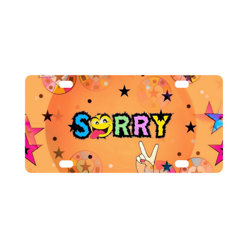 Sorry by Popart Lover Classic License Plate