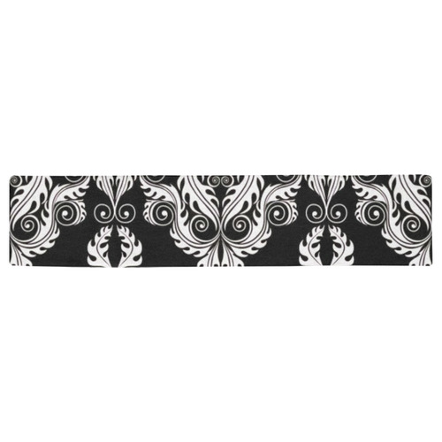 Stunning black and white 14 Table Runner 16x72 inch