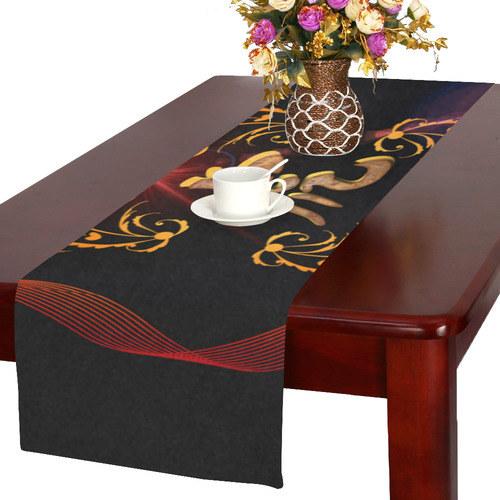 Hieroglyph, the tiger Table Runner 16x72 inch