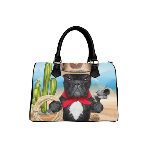 Dog Cowboy Boston Handbag (Model 1621)