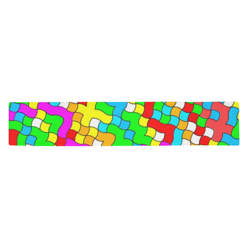 school party colorful Table Runner 14x72 inch