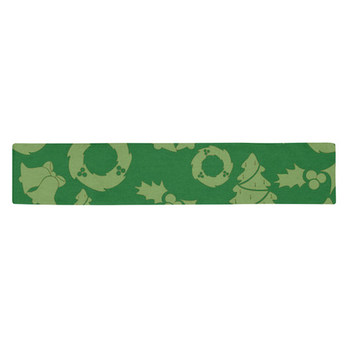 Christmas Pattern green Table Runner 14x72 inch