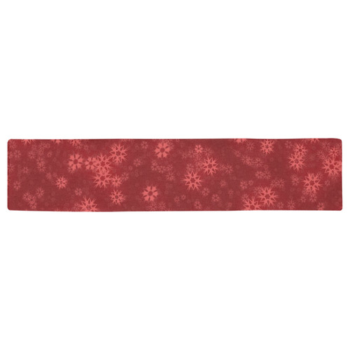 Snow stars red Table Runner 16x72 inch
