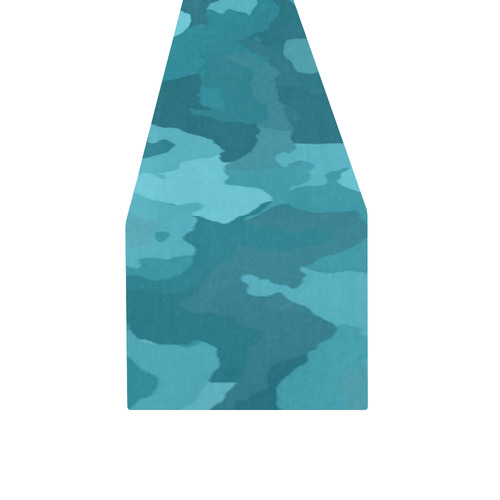 camouflage teal Table Runner 14x72 inch