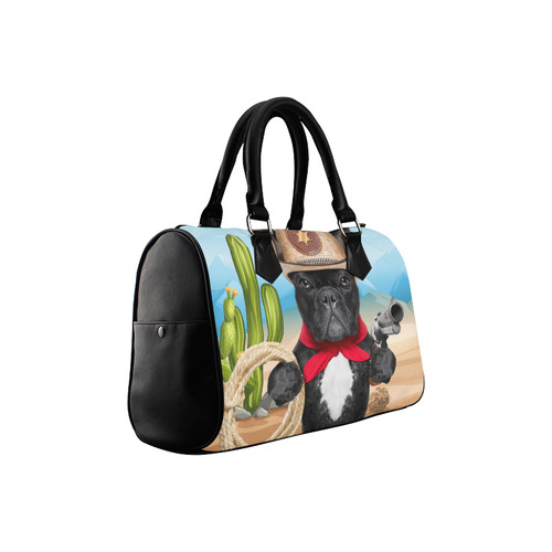 Dog Cowboy Boston Handbag (Model 1621)