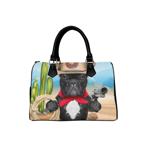 Dog Cowboy Boston Handbag (Model 1621)