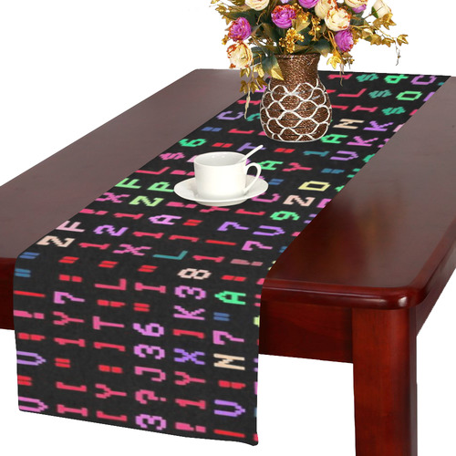 funny allover matrix 2 Table Runner 16x72 inch