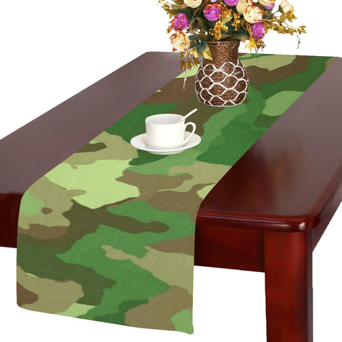 camouflage green Table Runner 14x72 inch