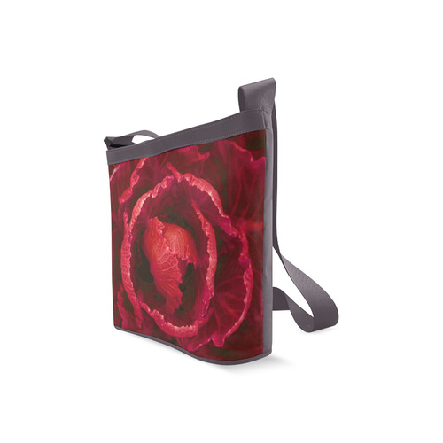 Red Cabbage Leaves Nature Art Crossbody Bags (Model 1613)