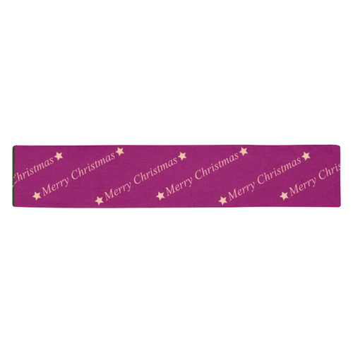 merry christmas,text,bordeaux Table Runner 14x72 inch