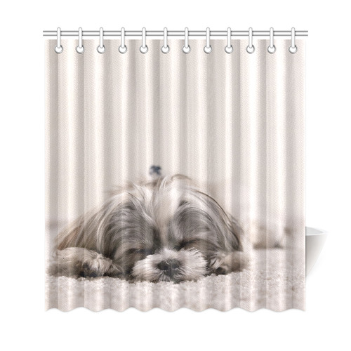 Sleeping Puppy Shower Curtain 69"x72"