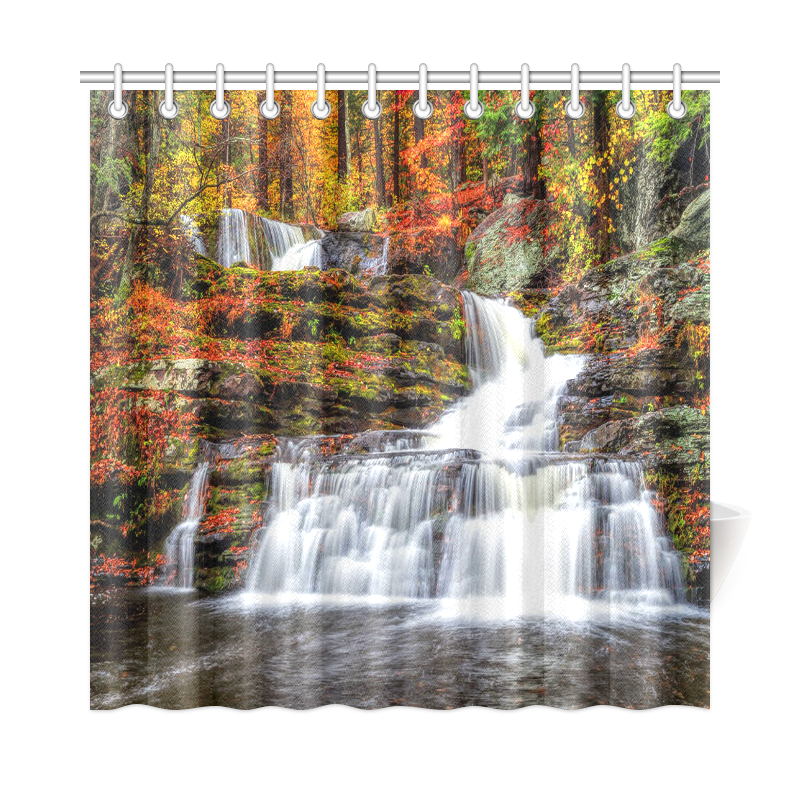 Autumn Waterfall Shower Curtain 72"x72" ID D1142997