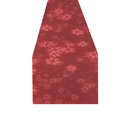Snow stars red Table Runner 16x72 inch