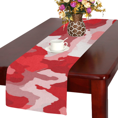 camouflage red Table Runner 14x72 inch