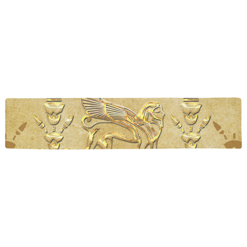 Wonderful egyptian sign in gold Table Runner 16x72 inch