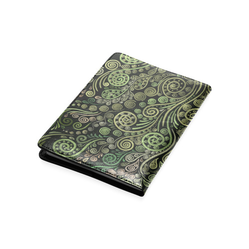 3D Ornaments -Fantasy Tree, green on black Custom NoteBook A5
