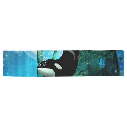 Awesome orca Table Runner 16x72 inch