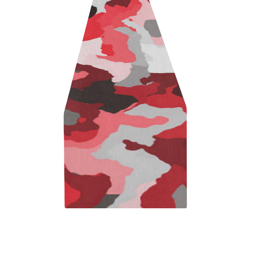 camouflage red,black Table Runner 14x72 inch