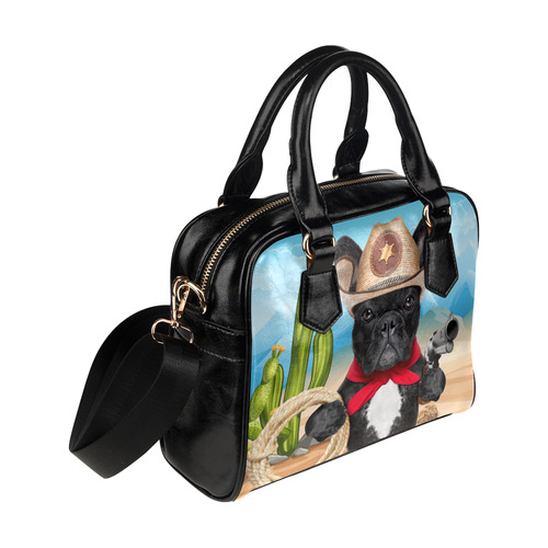 Dog Cowboy Shoulder Handbag (Model 1634)